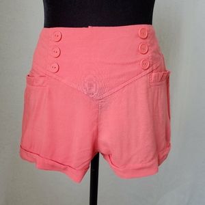 New Look large sailor style coral short shorts NWT